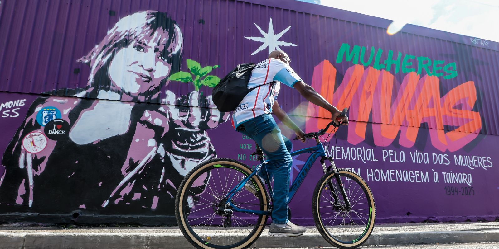 Mural em São Paulo homenageia Tainara e marca início de campanha contra o feminicídio