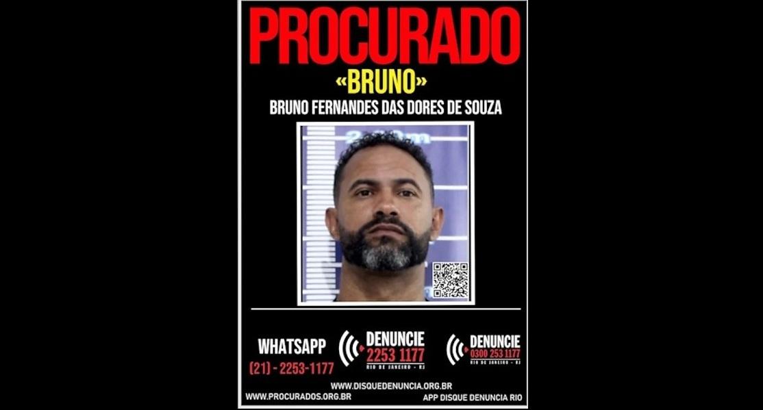 Cartaz de “procurado” do goleiro Bruno é divulgado após Justiça considerá-lo foragido