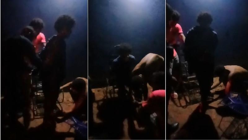 Embriagado, filho ameaça mãe e é amarrado por familiares