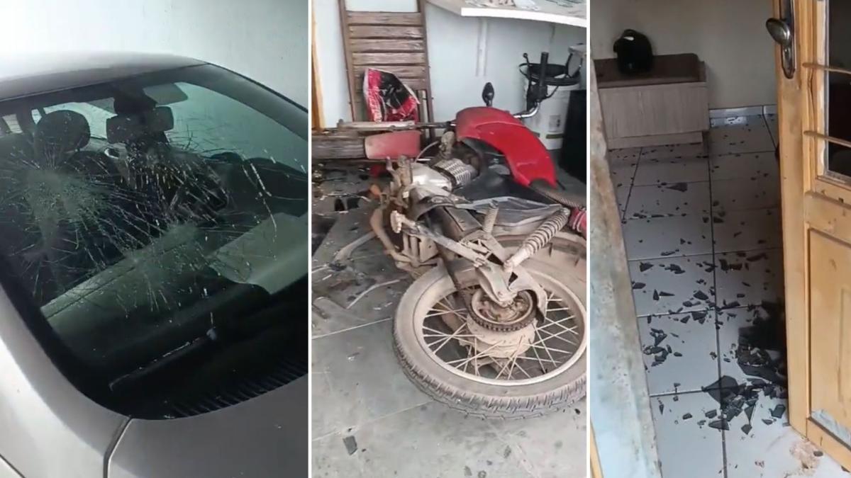 Mulher invade casa do ex, destrói veículos e ameaça vítima com faca